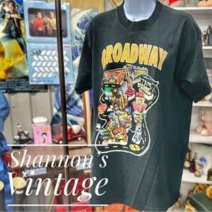 100 Years of Broadway New York VNTG single stitch made in USA sz XL tee A38